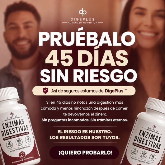 DigePlus® | Enzimas Digestivas para Hinchazón y Pesadez