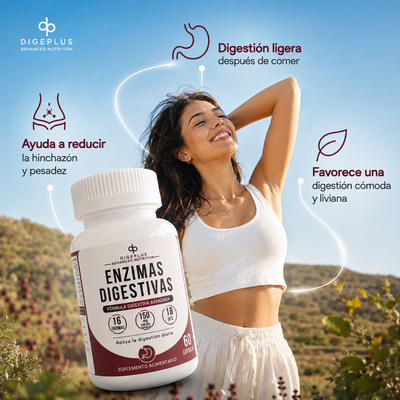 DigePlus® | Enzimas Digestivas para Hinchazón y Pesadez